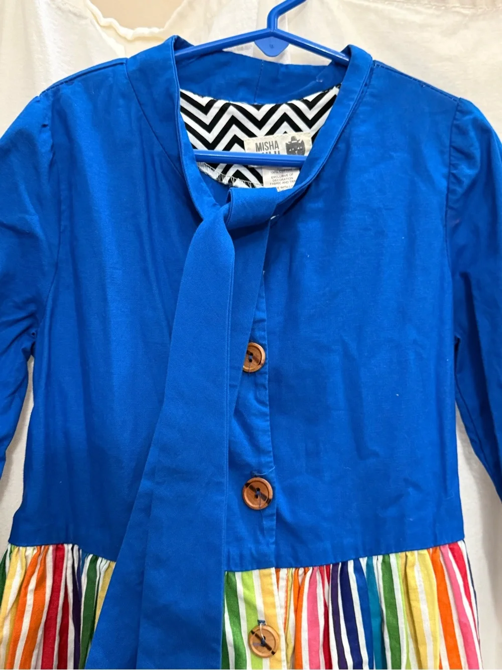 NWOT Misha Lulu Girls 12 Rainbow Twirl Dress USA Boutique School & Fall Photos